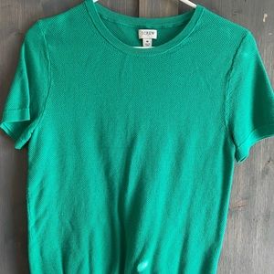 J. Crew Kelly green short sleeved sweater size medium. Only worn once!